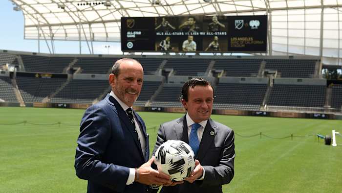 MLS commissioner Don Garber and Liga MX president Mikel Arriola